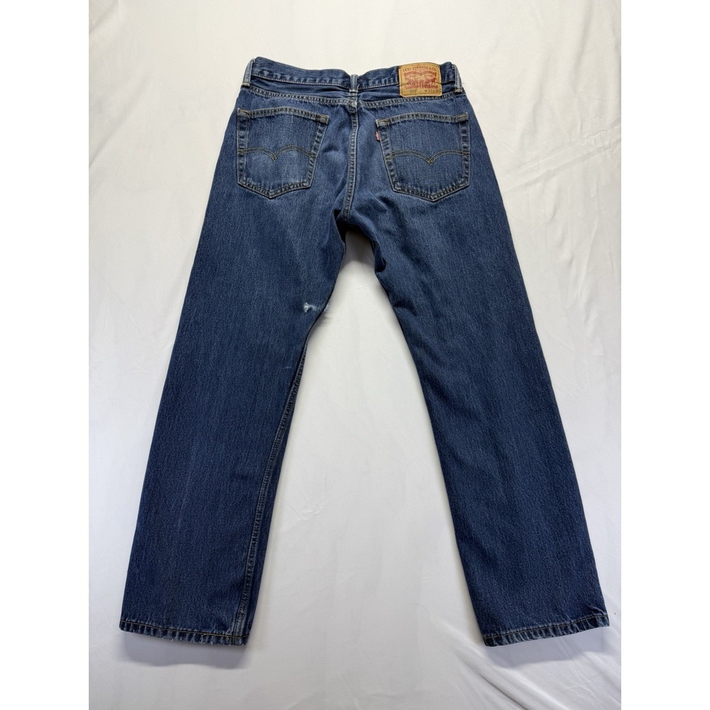 Levi's 505 Jeans 33x30 Mens Blue Denim Mid Rise Regular Straight Fit Zip Fly